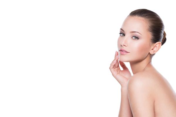 Woman with clear skin